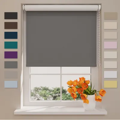 Produktbild von DTCH® Verdunkelungsrollo 80 x 190 cm Grau, Größen von 40 bis 240 Breite, Ohne Bohren möglich