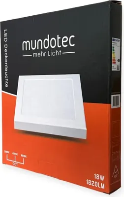 Zdjęcie produktu dla Lampa sufitowa LED natynkowa 18 W kątowa IP20 CCT 3000K/4000K/6500K
