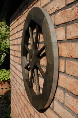Produktbild von Dekoratives Wagenrad 70 cm rustikal schw.