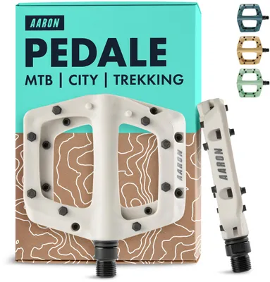 Produktbild von AARON Dirt MTB Pedale Nylon Ultraleicht 9/16" Mountainbike Fahrradpedale Weiß