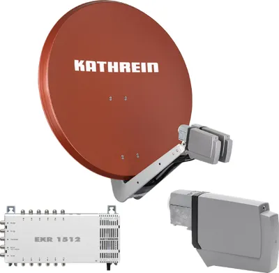 Produktbild von Kathrein CAS 90 ro Sat-Antenne multifeedfähig rotbraun - 12 Teilnehmer