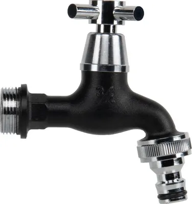 Produktbild von Bradas Wasserhahn 3/4" mit Kugelventil mattschwarz