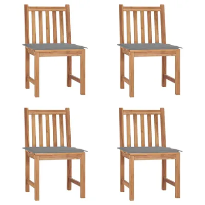 Produktbild von VidaXL 3073089, Terrasse, Gepolsterter Sitz, Teak, Grau, Polyester, 500 mm