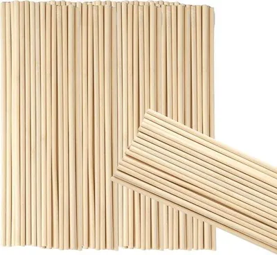 Productafbeelding van Famanu houten stokjes, 300 stuks, 30 cm x 3 mm - Bamboe stokjes voor knutselwerk