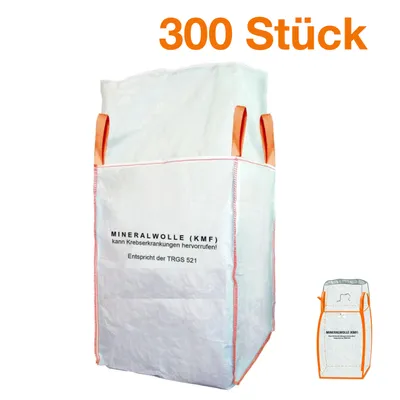 Produktbild von 300x Transportsack Big Bag 90x90x120 cm mit Schürze 150 kg Abfallsack KMF