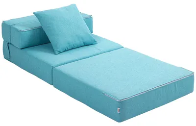 Obrázek produktu pro Postel pro spaní – Přístelka – Přístělová postel – Skládací postel – Světlomodrá – Odnímatelný, pratelné potah