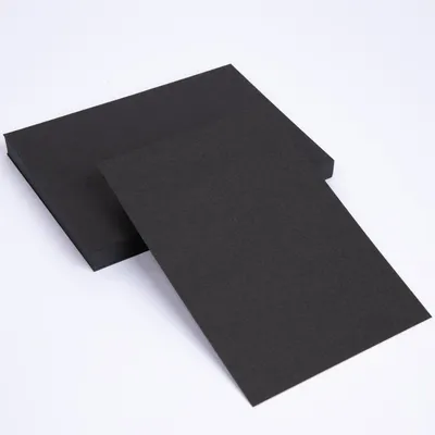Produktbild von 100 x Geschenkkarten DIN A6 blanko Tonkarton Postkarte Schwarz