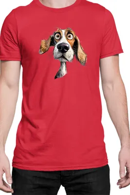 Immagine prodotto di Maglietta da uomo Funny Dogs Breeds Beagle Dog Breed 020, Man L , Rouge