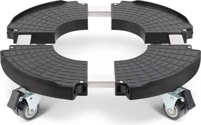 Produktbild von Pflanzenroller Rund Ø 40-54cm Tragkraft 200 KG Schwarz - 1er Pack