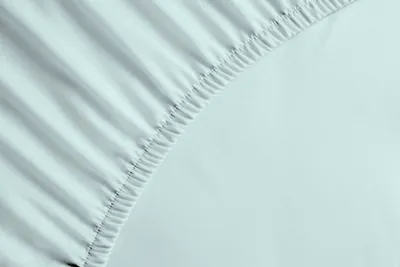 Produktbild von Percale Spannbettlaken 90x210-220+40 cm. Whispering Blue