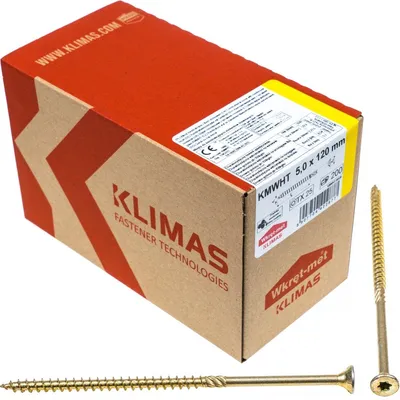 Produktbild von Holzbauschrauben KMWHT 5x120 mm Senkkopf Torx Zimmererschrauben 200 Stück