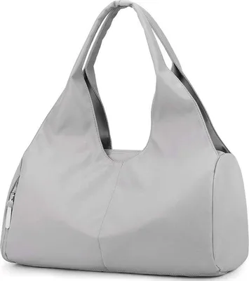 Immagine prodotto di Borsa a tracolla da donna resistente all'acqua, grigia, con scomparto per le scarpe e protezione dall'umidità, ideale per la spiaggia, lo yoga, il tempo libero e la palestra