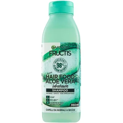 Produktbild von Garnier Fructis Hair Food Aloe Vera, Unisex, Nicht-professionell, Shampoo, trockenes Haar, normales Haar, 350 ml, Feuchtigkeitsspendend