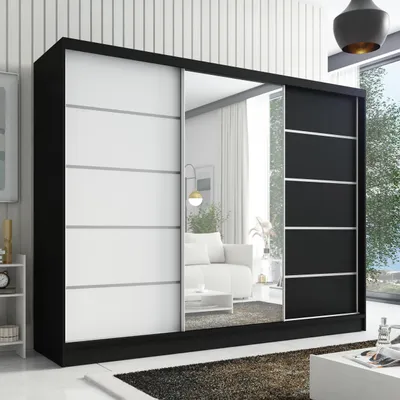 Produktbild von Schwebetürenschrank AURELIA 1 Schwebetürenschrank AURELIA 2 200 cm mit Spiegel, 3 Türen, 3 Schubladen