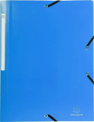 Immagine prodotto di Cartella Exacompta 55802E DIN A4 Polipropilene azzurro con chiusura elastica