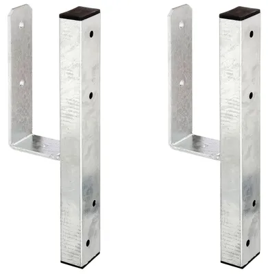 Immagine prodotto di Supporti a U doppi Alberts per cordoli a L, 91x230 mm, altezza 200 mm, zincati a caldo, da avvitare