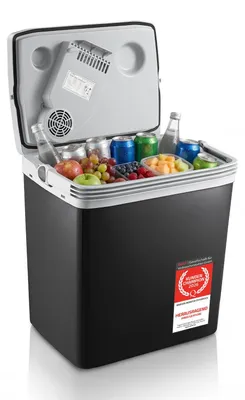 Produktbild von TZS First Austria - Kühlbox 25L elektrisch 12V 230V Anschluss für Auto & Steckdose - Thermoelektrisch - Schwarz