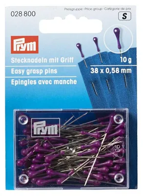 Immagine prodotto di Spilli con testa allungata (ergonomici), viola, 10 g