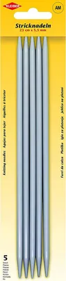 Image de KLEIBER set d'aiguilles à tricoter / bas de laine 200 mm x 5.5 mm 5 aiguilles à tricoter en aluminium