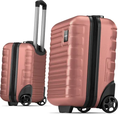 Produktbild von TRAVELY Premium Handgepäck Koffer 40x30x20cm - passend für Ryanair, Lufthansa, Eurowings und co. I 26L Trolley Handgepäck mit sanften Rollen, Reisekoffer, Rosé