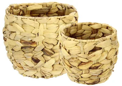 Immagine prodotto di Omgoods - Set di 2 vasi in fibra di ippopilo per piante artificiali