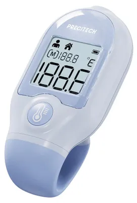 Image de Mini thermomètre sans contact Precitech infrarouge digital bleu