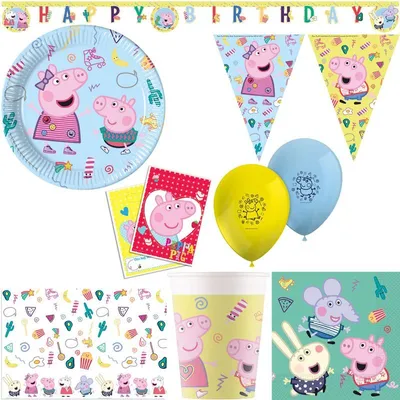 Produktbild von Peppa Wutz Kindergeburtstag Party Set Geburtstag Peppa Pig