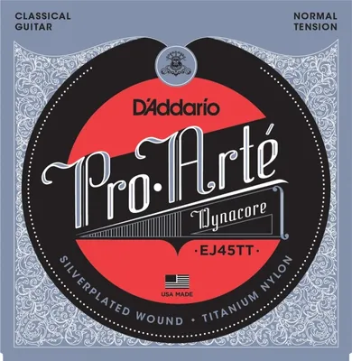 Zdjęcie produktu dla D'Addario EJ45TT, Gitara, Tytan, Klasyczny, 6 szt.