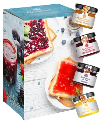 Produktbild von Corasol Premium Frühstück-Adventskalender mit Marmeladen & Konfitüren, Fruchtaufstriche im Glas (720 g)