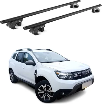 Obrázok produktu pre Strešný nosič základný nosič pre Dacia Duster mk3 2024-2025 90kg hliník čierny 2x ABE