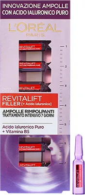 Obrázek produktu pro L'Oréal Paris Revitalift Filler Koncentrát proti vráskám s čistou kyselinou hyaluronovou a vitaminem B5 1,3 ml