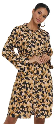 Produktbild von Vero Moda Damen Kleid Rie Ls lose vor dem Knie braun XS