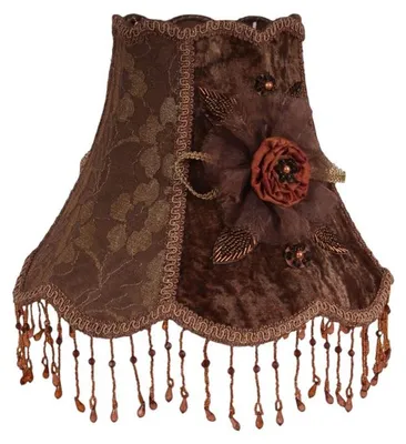 Productafbeelding van Lampenkap Victoriaans, 29 cm - Bruin - Stof