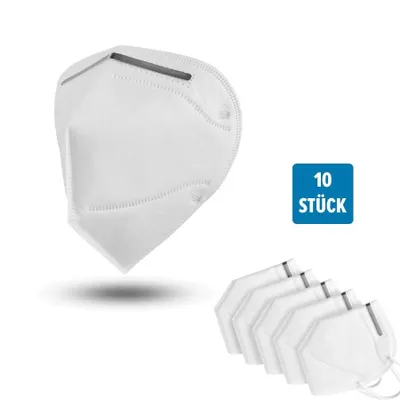Produktbild von Feinstaubmaske Atemschutzmaske Mundschutz 4-lagig - 10-er Pack.