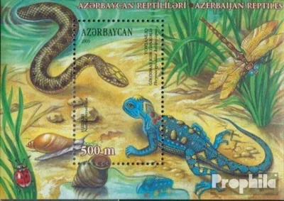 Produktbild von Briefmarken Aserbaidschan 2000 Mi Block43 (kompl.Ausg.) postfrisch Einheimische Reptillien