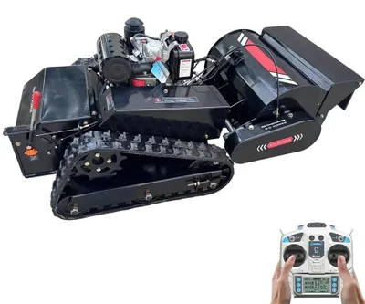 Immagine prodotto di Tosaerba diesel a spazzola - Tosaerba professionale con controllo remoto wireless - Regolazione idraulica dell'altezza di taglio - Larghezza di lavoro di 60 cm - Motore a 4 tempi senza spazzole - Tritafieno integrato