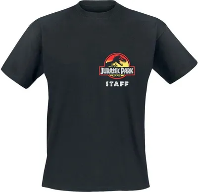 Produktbild von Jurassic Park T-Shirt Herren Park Ranger schwarz Fan-Merch, Filme 100% Baumwolle L