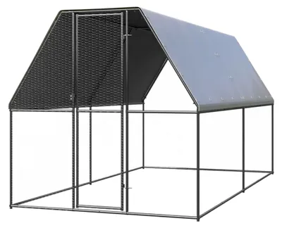Produktbild von Hühnerkäfig aus verzinktem Stahl, 2 x 4 x 2 m