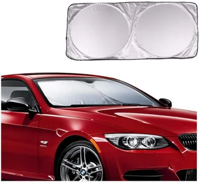 Produktbild von Autosonnenschutz 160 cm x 86 cm, Frontscheibe und Heckscheibe, faltbar, für Auto