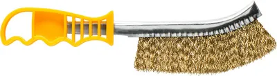Image de Brosse métallique Hardex à revêtement en cuivre et manche en plastique