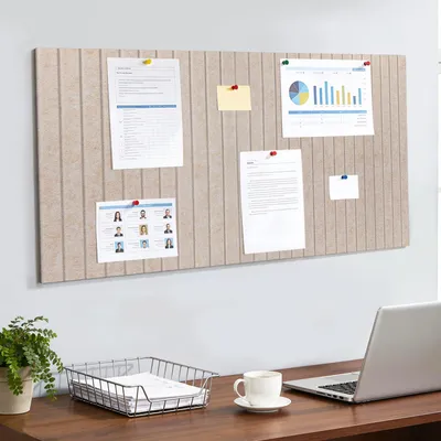Produktbild von Prikbord aus Filz und Kork, groß, 80 x 40 cm, selbstklebend, für Büro und Zuhause