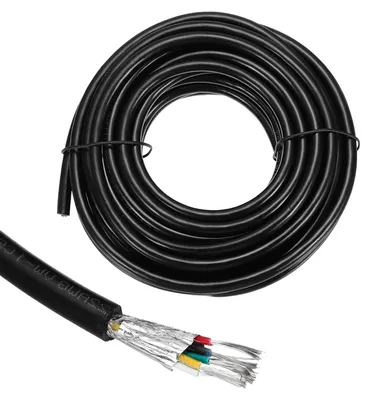 Abgeschirmtes Kabel 18 AWG, 7,6 m, 6 Adern, PVC, 300 V
