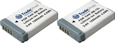 Produktbild von 2x Trade-Shop Kamera Li-Ion Akku 3,6V / 1250mAh kompatibel mit Canon PowerShot G9 X, G9 X Mark II, SX620HS, SX720HS, SX730HS, SX740HS / Digitalkamera