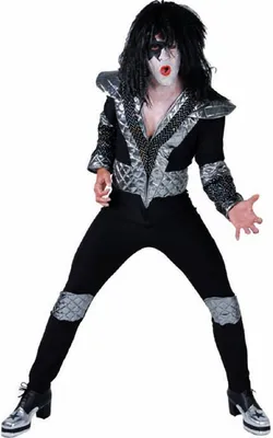 Produktbild von M214214-L schwarz Herren Rockstarkostüm Discokostüm Partykostüm Gr.L