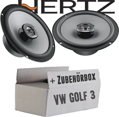 Produktbild von Lautsprecher Boxen Hertz X 165 - 16,5cm Koax Auto Einbauzubehör - Einbauset passend für VW Golf 3 - justSOUND