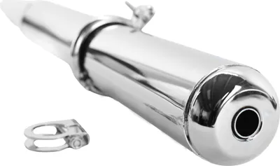 Produktbild von Auspuff 28mm für Simson S50 S51 S70 SR50 KR51/2 Schwalbe mit Kegelkonus und 2 Schellen originalgetreue Optik