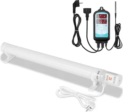 Produktbild von Jopassy Gewächshausheizung 120W Mit 3000W Digitaltemperaturregler Elektrische Stabheizung Weiß für Gewächshäuser Flexible Installation