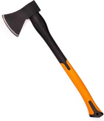 Produktbild von Famanu Axt 1250 g - mit Glasfasergriff und Kohlenstoffstahlklinge - Länge: 62 cm - Spaltaxt für Holzarbeiten