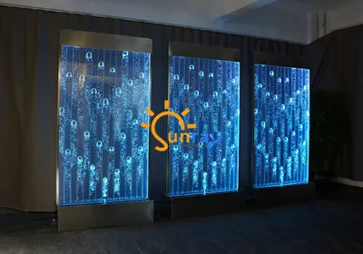 Image de Panneau mural avec bulles d'eau LED Mur d'eau Designer Mur d'eau éclairé