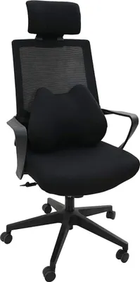 Immagine prodotto di vidaXL Cuscino con cuscino nero 42 x 32 x 14 cm Poliestere